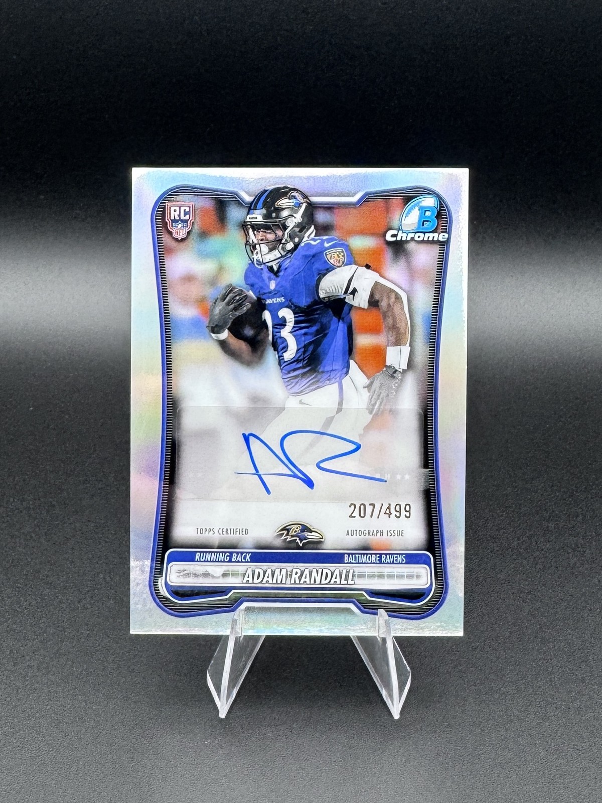 2026 Bowman Chrome Adam Randall Rookie Auto Refractor 207/499 #BCRA-ARA Ravens