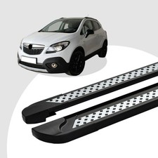 Trittbretter passend für Opel Mokka ab 06/2012-08/2016 (Model: VISO, Farbe: Schw