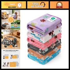 Soft Fluffy Fleece Pet Blanket for Dogs Cats - Warm Cute Print, Large 41"x31