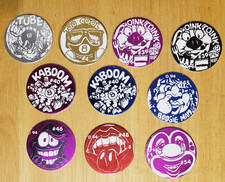 10 Vintage 1990s Pog Lot   Numbered Cartoon Series   Blank Backs   Mixed Designs