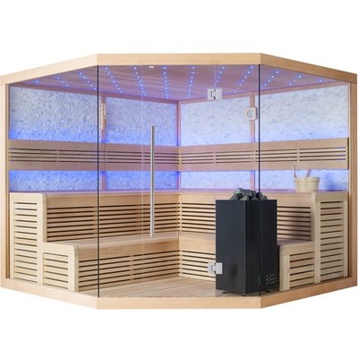 AWT Sauna E1101 XL, Hemlock, 250x250, 9kW Virta