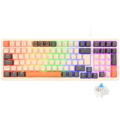 Mechanische Tastatur Gaming Keyboard, Gaming Tastatur Kabel mit QWERTZ, Tastatur