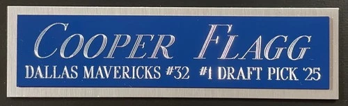 COOPER FLAGG MAVERICKS NAMEPLATE FOR AUTOGRAPHED Signed BASKETBALL-PHOTO-JERSEY