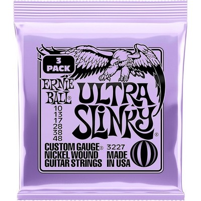 Ernie Ball Ultra Slinky Nickel Wound 1048 Electric Guitar Strings 3Pack 1048