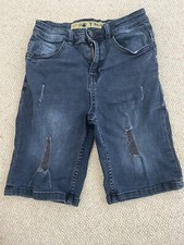 Boys Denim & Co. Shorts Age 10-11 Years Distressed Look