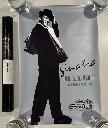 Frank Sinatra Come Swing With Me Konzert Poster 1991 Sands Hotel Atlantic City