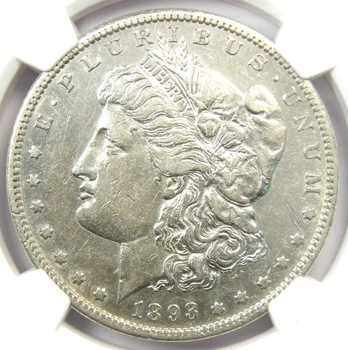 1893-S Morgan Silver Dollar $1 Coin - Certified NGC XF Detail (EF) - Rare Date!