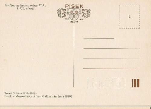 Pisek AK Pisku Künstler Tomas Stetka Repro Litho 7 Ansichtskarte - Bild 2 von 2