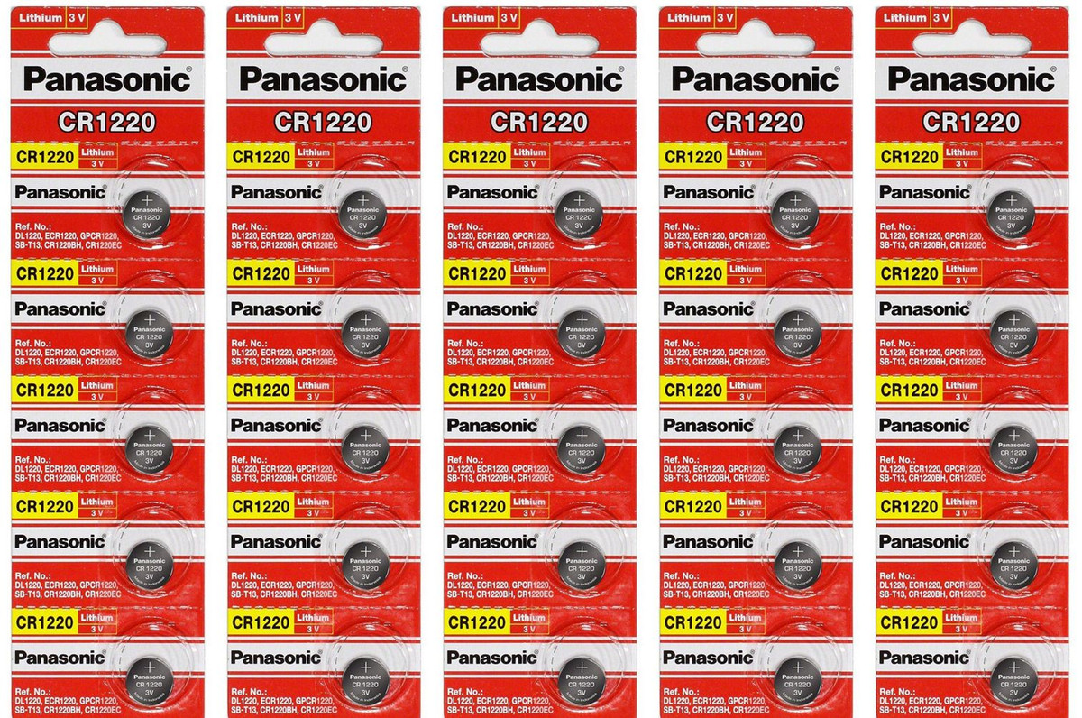 25 Pack Panasonic CR1220 3V Watch / Electronic / Keyless Entry Lithium  Battery | eBay