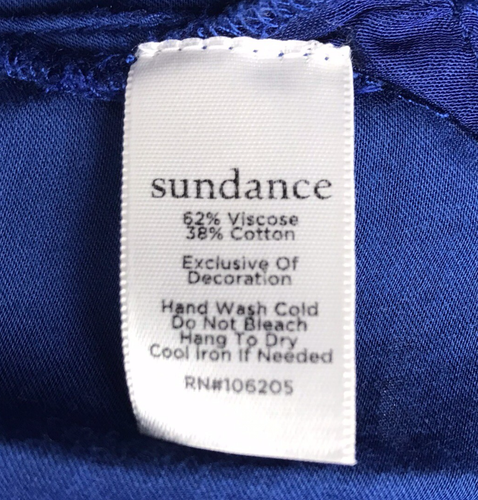 Sundance Embroidered Tunic Top Long Sleeve Blue Viscose Cotton Blend Size Large - Picture 11 of 11