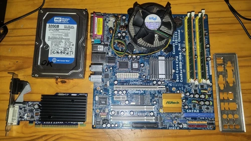 Motherboard ASRock ConRoe1333-1394 + CPU Pentium E5300 + 2Go DDR2 + HDD + GPU