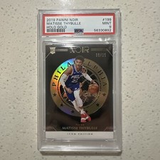 2019-20 Panini Noir MATISSE THYBULLE #199 Icon Edition Gold #/10 RC PSA 9