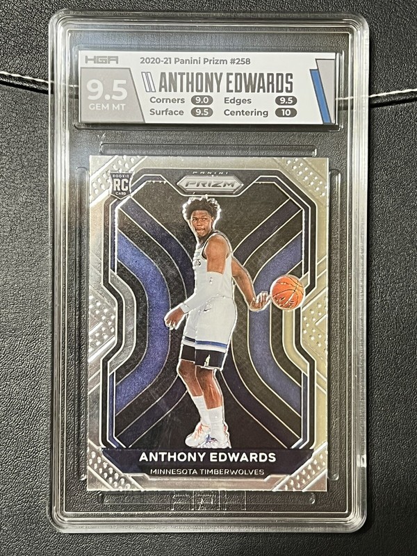 2020-21 Panini Prizm #258 Anthony Edwards RC Rookie Card HGA 9.5 GEM MINT🔥📈