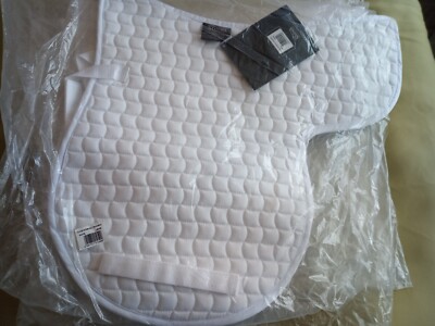 Shires High Wither gesteppter Sattel Numnah FULL - WEISS