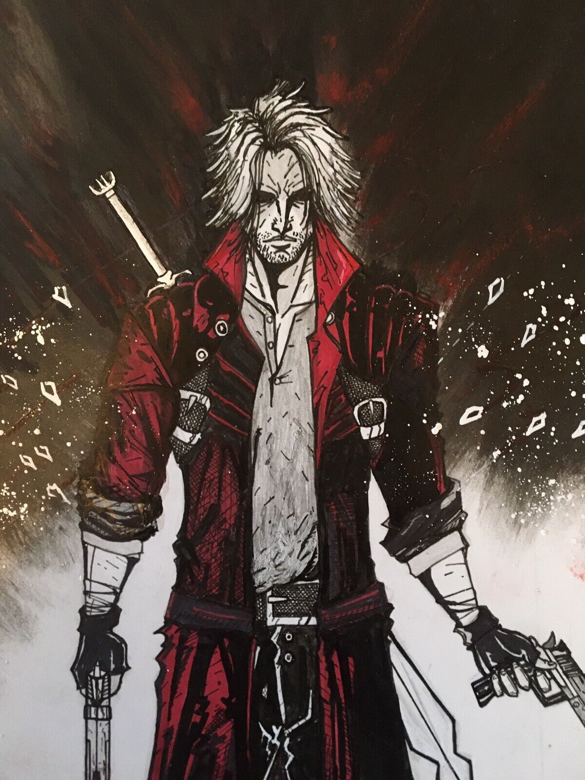 dante (devil may cry and 1 more) drawn by maozhu