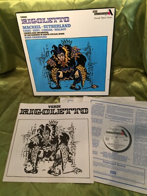 VERDI: RIGOLETTO Macneil, Sutherland etc ACE OF DIAMONDS 3LP BOX w. LIBRETTO