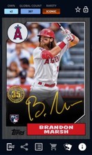 [DIGITAL CARD] Topps Bunt 2022 BRANDON MARSH ICONIC 1987 BLACK SIGNATURE, ANGELS