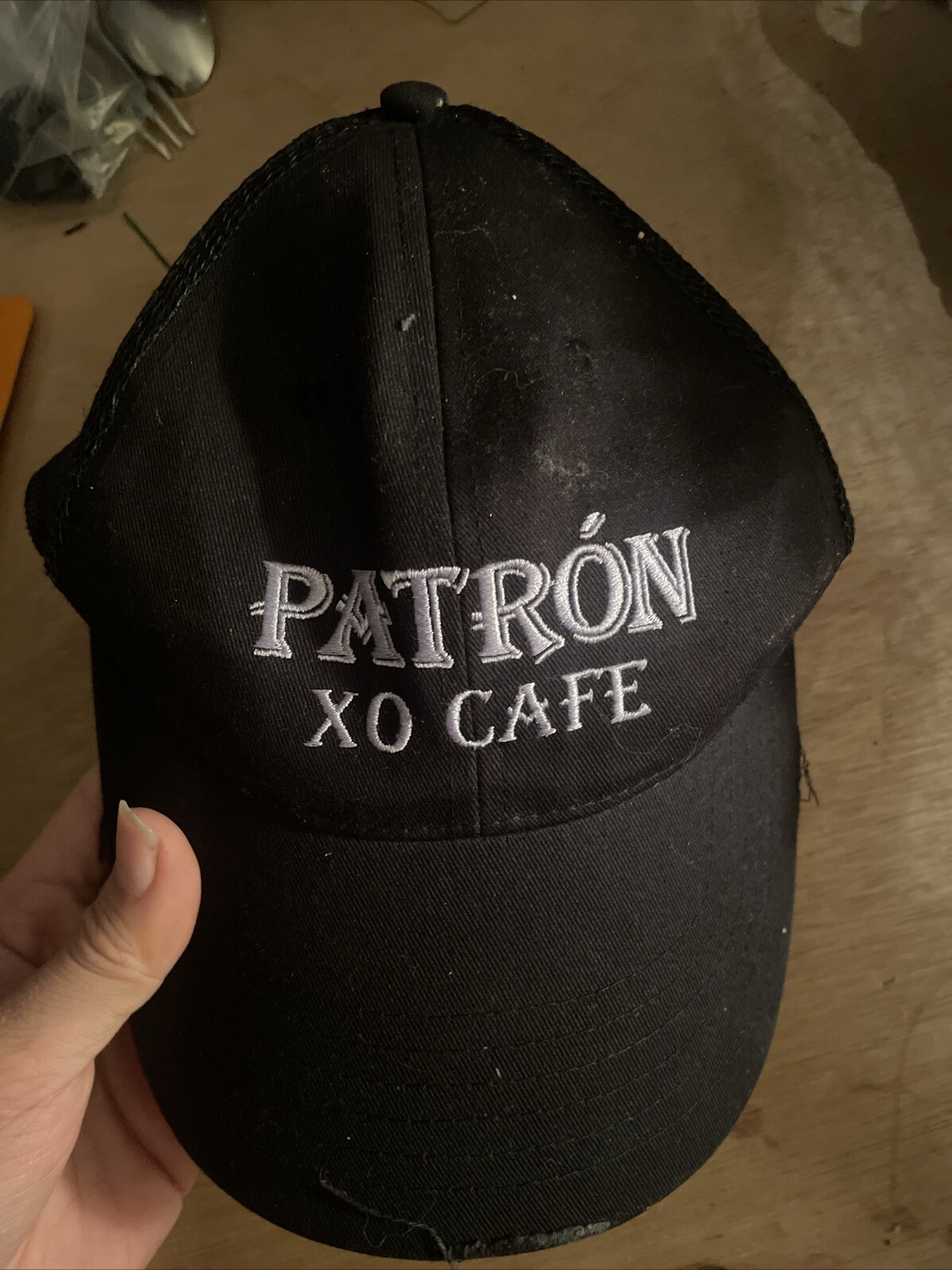 Patron XO Cafe hat Cap Liqueur Tequila Black  Adjustable Strap 100% cotton