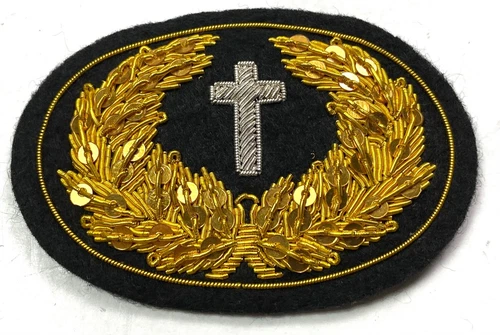 CIVIL WAR OFFICER CHAPLAIN IN WREATH HAT CAP KEPI INSIGNIA-SMALL