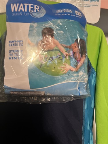Toddler Rash Guard M 4-6 Years Swim Tee Fun Sun Smart UPF 50 Quick Dry 2 Items - 第 6/9 張圖片