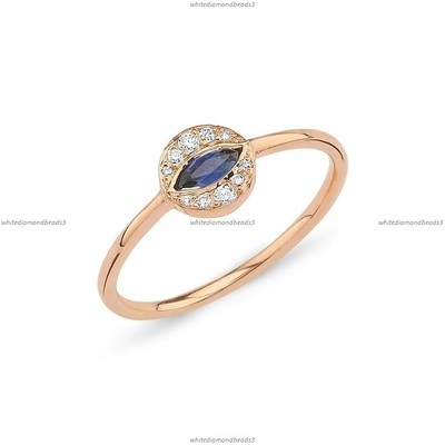 Anello Malocchio Regolabile Donna – Placcato Oro 14k, Con Zirconi, Design Aperto