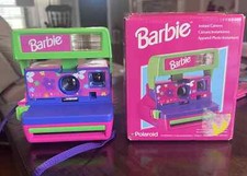 Vintage Barbie Polaroid 600 Camera With Original Box. Good Condition. Rare.
