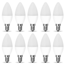 10 x LED SMD Leuchtmittel MILK E14 C37 4W kaltweiss Kerze Lampe Glühbirne Kwazar