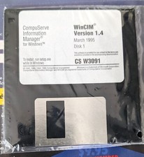 CompuServe Collectible 3.5" Floppy Disk ver 1.4 WinCIM, Vintage, Free Shipping 