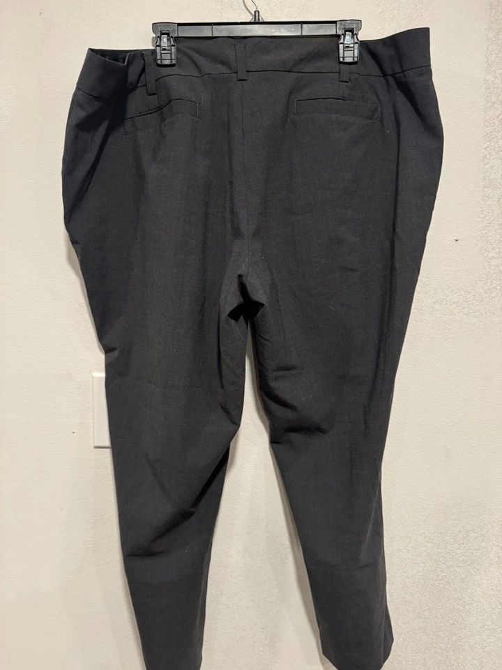 Pantalones Lands End 20 W para mujer grises bolsillos pantalones poliéster lana elastano Foto 4 de 4