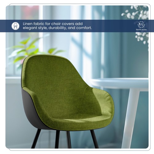 Lime Linen Look Upholstery Fabric Soft Material Curtain, Sofa, Cushion & Car - Picture 5 of 6
