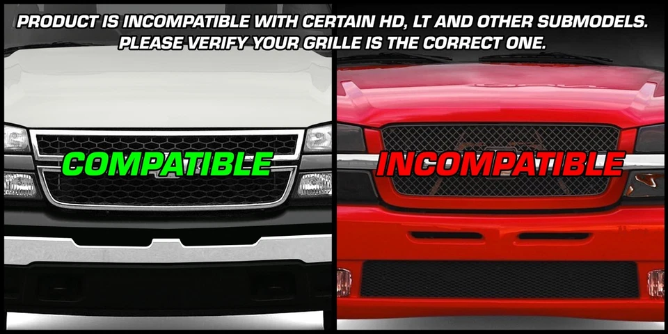 Custom Steel Aftermarket Grille for 03-07 Silverado Pickup 1500/2500/3500 SIL 2 - Image 3 of 3