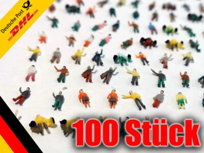 100 Stück Figuren Reisende Passanten stehend Spur Z 1:200 Konvolut Set Diorama