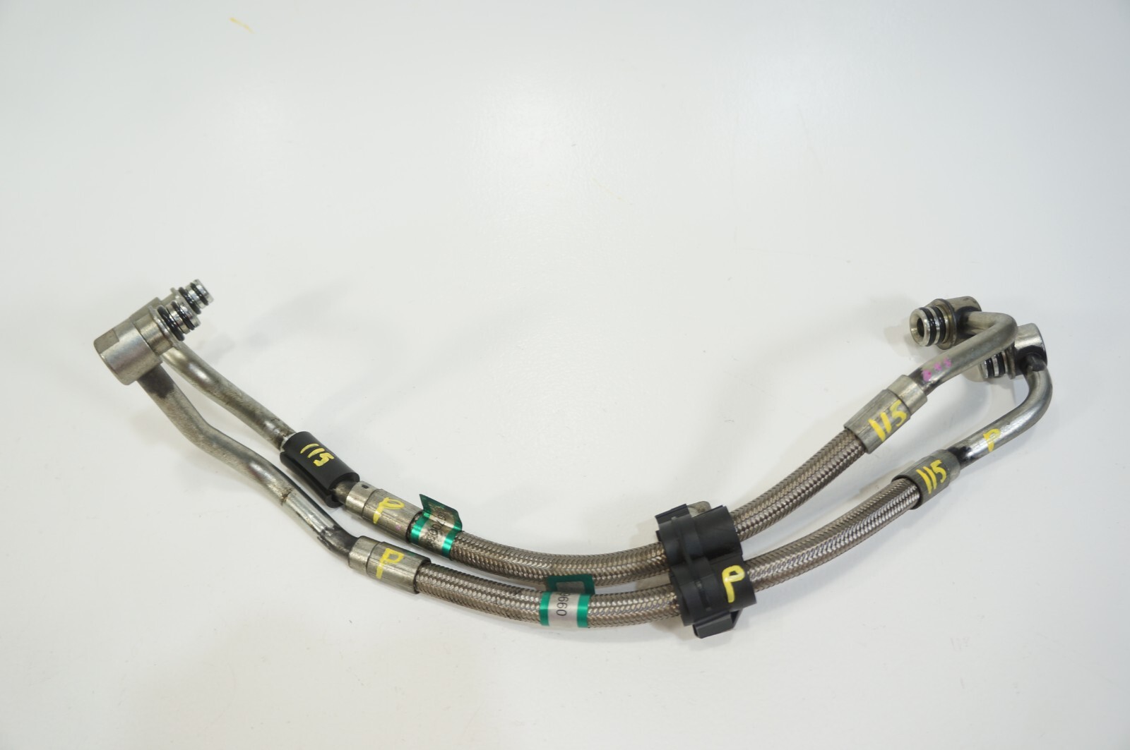 14-19 maserati ghibli 3.0l v6 transmission oil cooler fluid pipe line tube pair