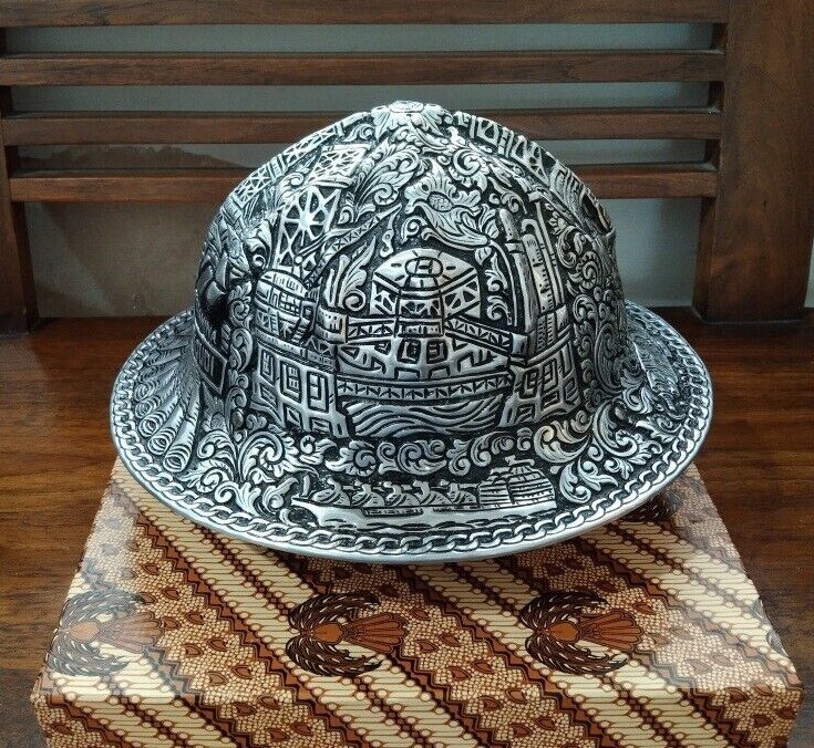 Engraved Aluminum Hard Hat Carved Aluminum Hard Hat Custom Engraved