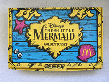 McDonald's DISNEY The Little MERMAID Golden Toy Boxed Set 1997 HAPPY MEAL Age 3 