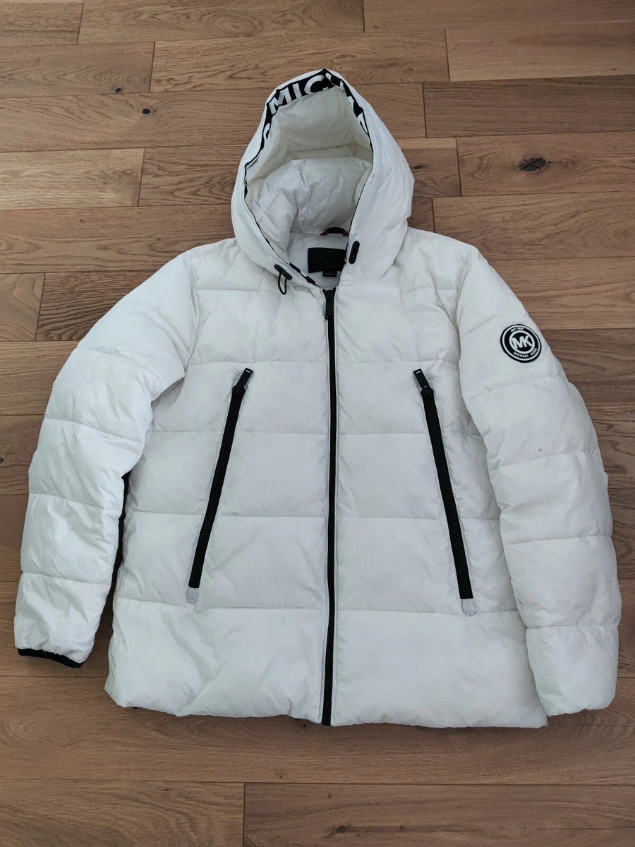 Michael kors white winter jacket deals