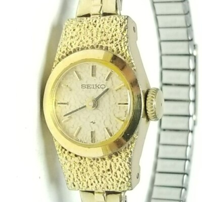 Vintage Seiko Gold Tone Ladies Wrist Watch with Speidel Band  display picture 3