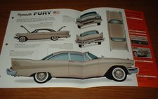 1958 Plymouth Fury Spec Sheet Brochure Poster Print Photo Info 58 57 59 350 1958 Plymouth Fury Spec Sheet Brochure Poster Print Photo Info 58 57 59 350