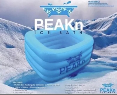 PEAKn Ice Bath Blue Rectangular Inflatable Outdoor Cold Plunge Pool-Ice Tub