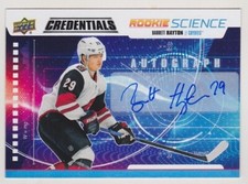 19-20 Upper Deck Credentials Barrett Hayton Auto Rookie Science Coyotes 2019