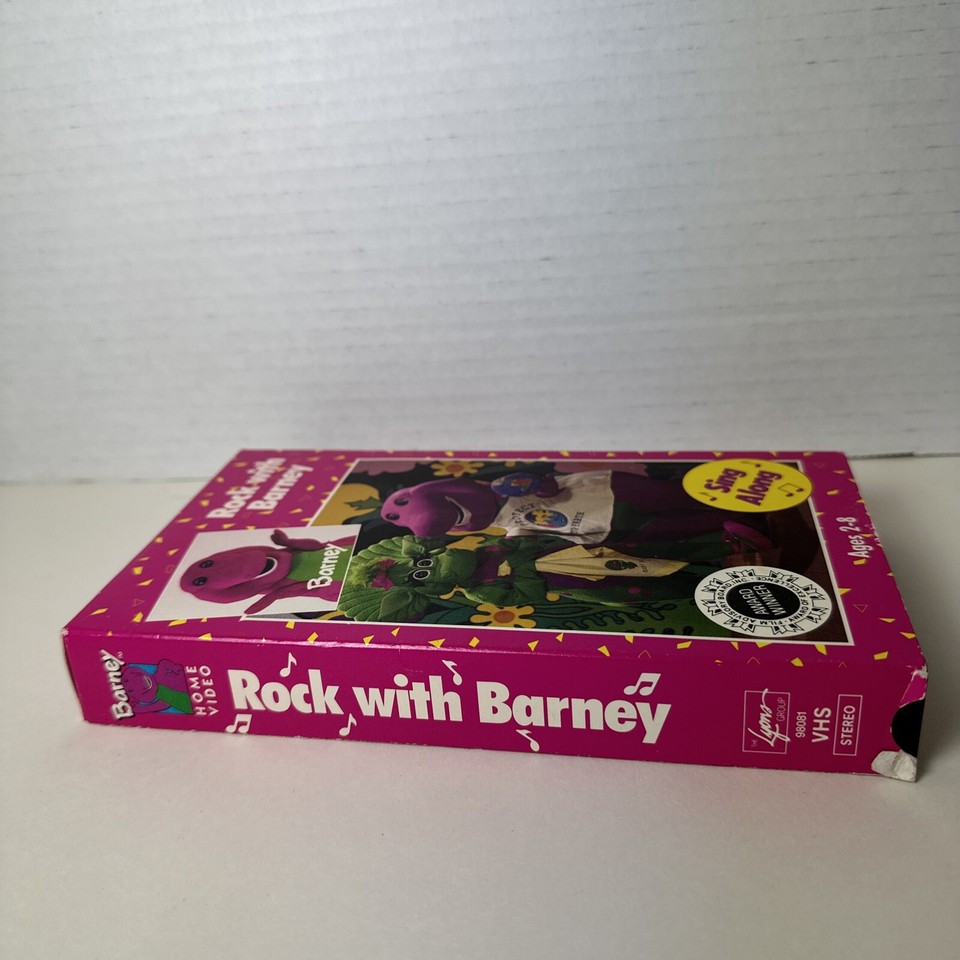 Barney Rock With Barney VHS 1991 Video Tape Sing Along Song Purple ...
