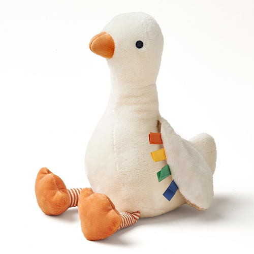 Baby Plush Toy – Soft Stuffed Animal for Babies & Kids – Sensory Ribbons & Textu