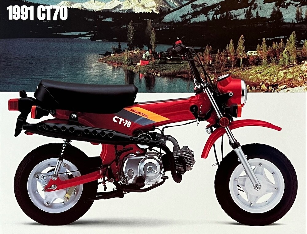 1991 Honda CT70 double-sided literature brochure CT-70 Original