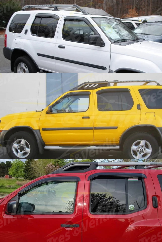 EE. UU. Para Nissan Xterra 2000-2004 Ventana Ventilación Visera Lateral Sol Lluvia Deflector Protector Ş Foto 2 de 4
