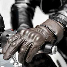 Motorcycle Gloves Winter Waterproof Leather Gloves for Men Thermal Warm Inner