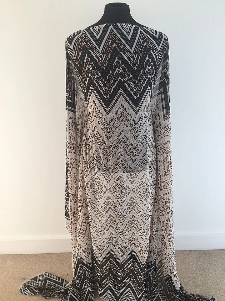 Шеврон леопардовый дизайн с принтом на шифоновой ткани из полиэстера - 2 метра - Изображение 2 из 3