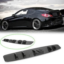 For Hyundai Genesis GT Rear Bumper Lip Diffuser Splitter Shark Fin Carbon Fiber