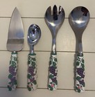Pfaltzgraff Grapevine Ice Cream Scoop Cake Server and 2 Salad Servers Spoons