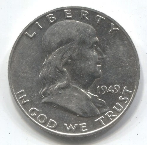 1949-D- FRANKLIN HALF DOLLAR-90% SILVER- LOT #321-GOOD DATE