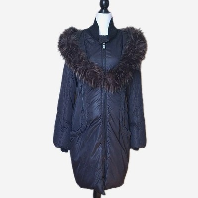 GUESS BY MARCIANO JAYDE Down Puffer Coat Jet Black SIZE LARGE
